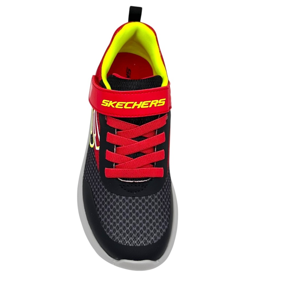 Skechers Squad Youth Boys Slip On Sneakers Size 3 Black/Red/Yellow Lightweight - Picture 5 of 14